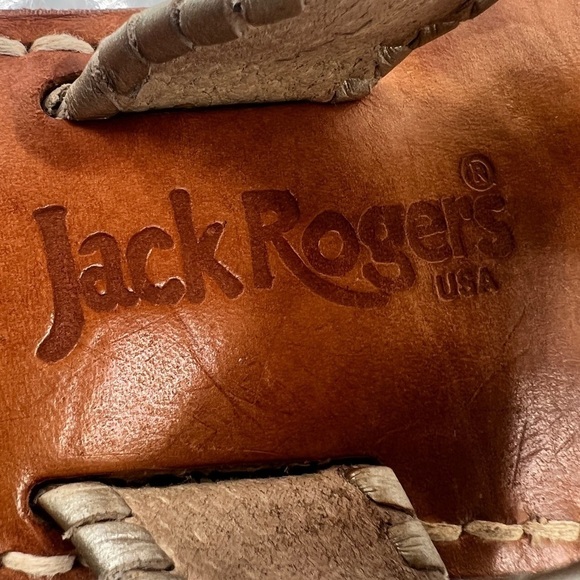 Jack Rogers Off White T-Strap Thong Sandals Size 7 Women's - Picture 2 of 11